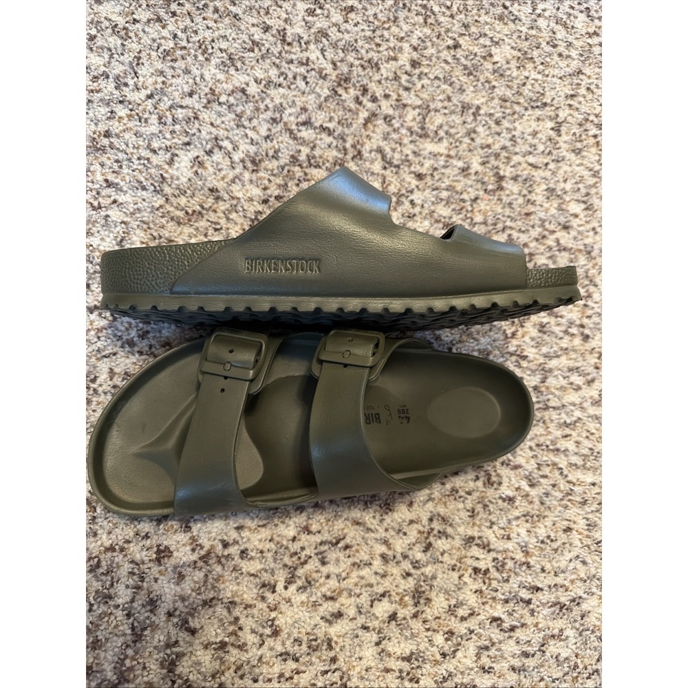 Birkenstock New Matte Olive Green Double Strap/Buckle Sandals Sz44 EU 12-12.5 US - Picture 5 of 5